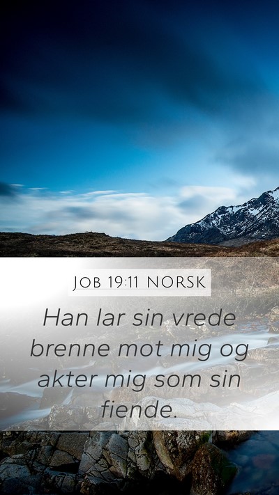 Job 19:11 NORSK Bible Verse Image