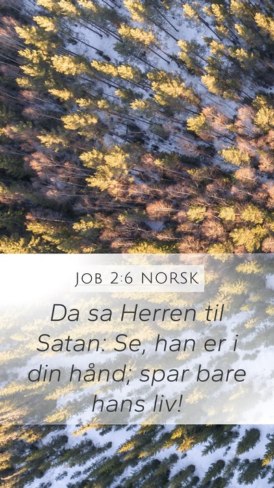 Job 2:6 NORSK Bible Verse Image