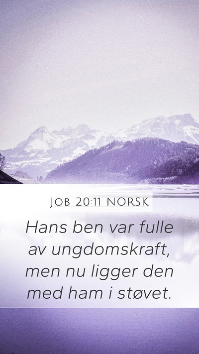 Job 20:11 NORSK Bible Verse Image