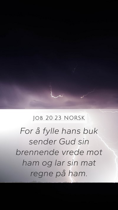 Job 20:23 NORSK Bible Verse Image