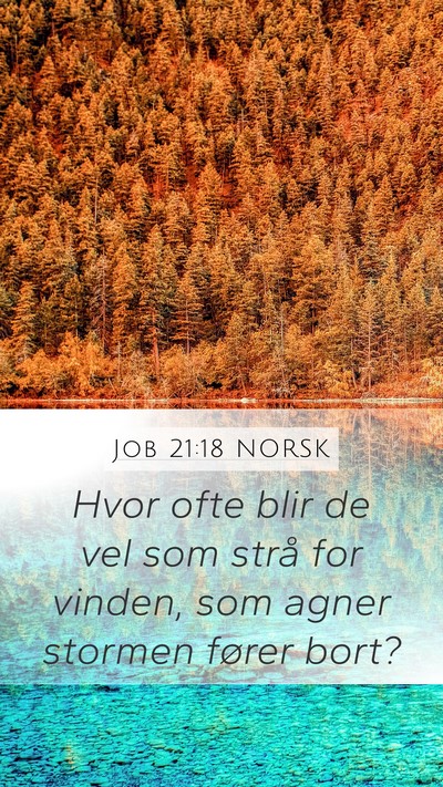 Job 21:18 NORSK Bible Verse Image