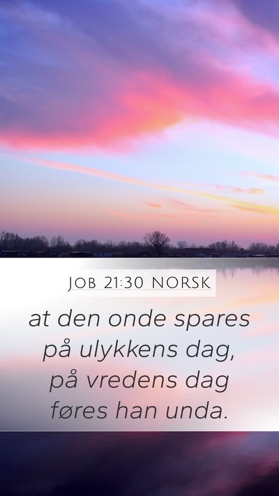 Job 21:30 NORSK Bible Verse Image