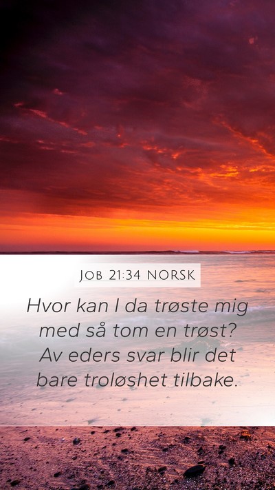 Job 21:34 NORSK Bible Verse Image
