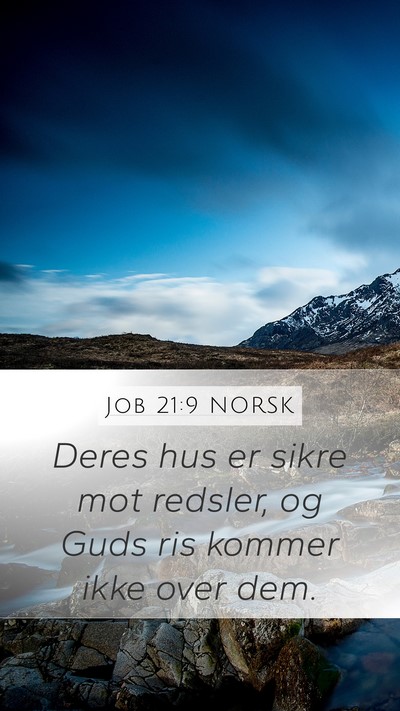 Job 21:9 NORSK Bible Verse Image