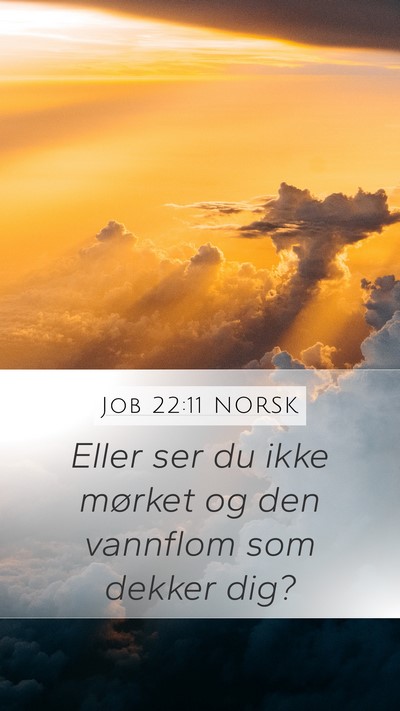 Job 22:11 NORSK Bible Verse Image