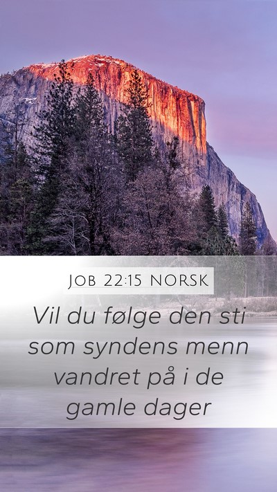 Job 22:15 NORSK Bible Verse Image