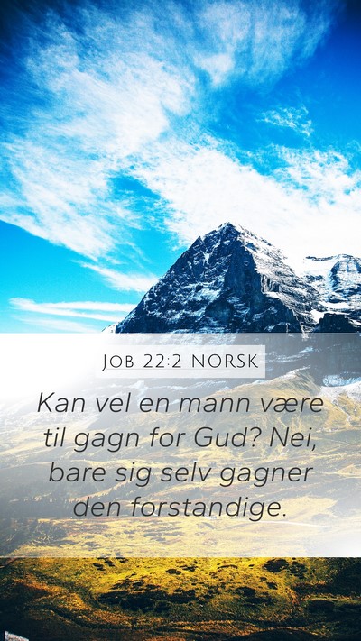 Job 22:2 NORSK Bible Verse Image