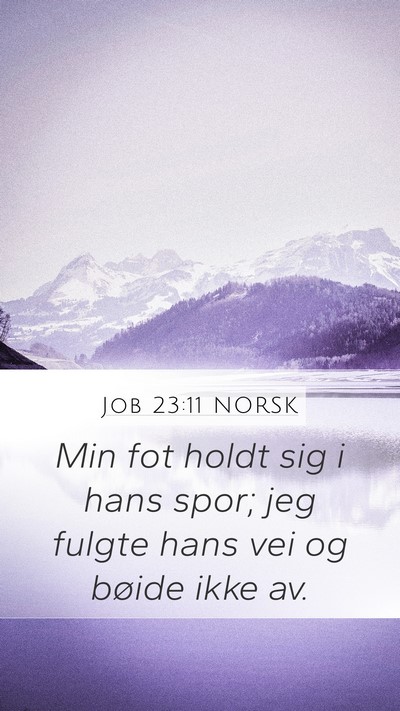 Job 23:11 NORSK Bible Verse Image