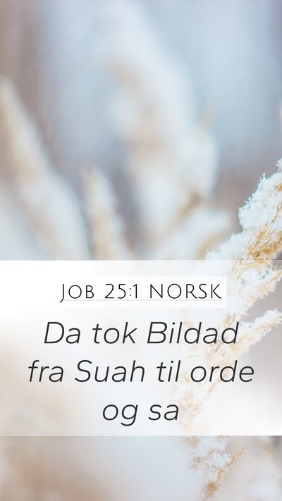 Job 25:1 NORSK Bible Verse Image