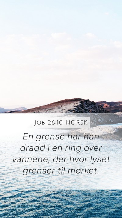 Job 26:10 NORSK Bible Verse Image