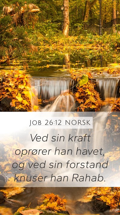 Job 26:12 NORSK Bible Verse Image