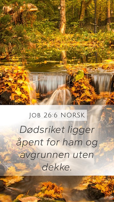 Job 26:6 NORSK Bible Verse Image