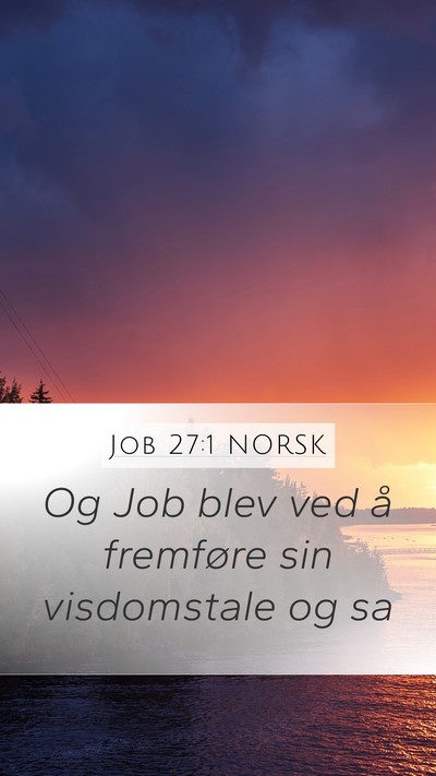 Job 27:1 NORSK Bible Verse Image