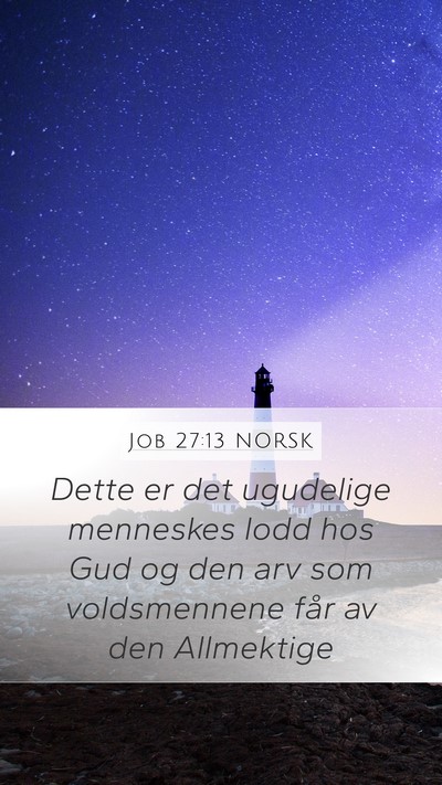 Job 27:13 NORSK Bible Verse Image