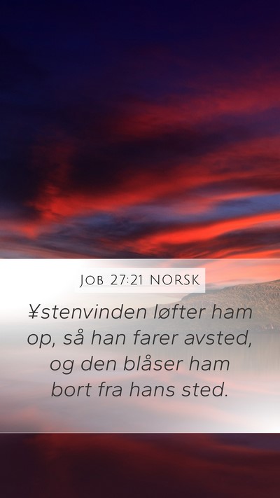 Job 27:21 NORSK Bible Verse Image