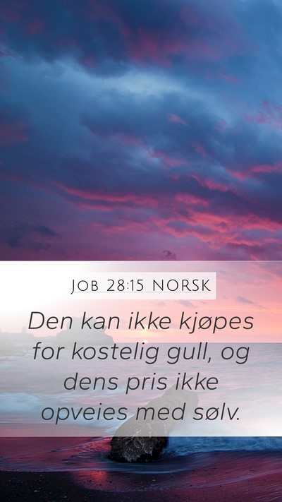 Job 28:15 NORSK Bible Verse Image