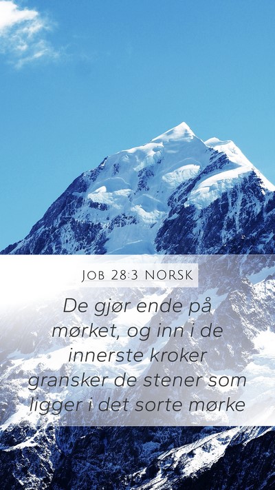 Job 28:3 NORSK Bible Verse Image
