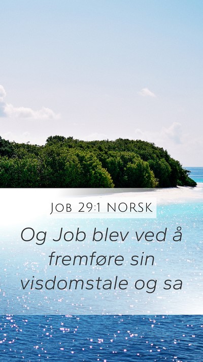 Job 29:1 NORSK Bible Verse Image