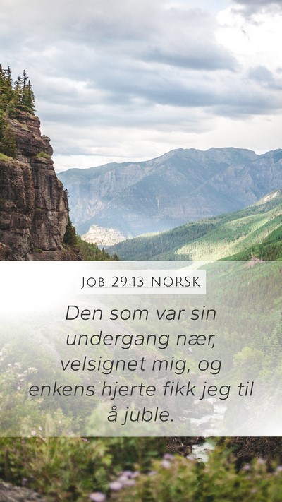 Job 29:13 NORSK Bible Verse Image