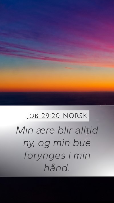 Job 29:20 NORSK Bible Verse Image