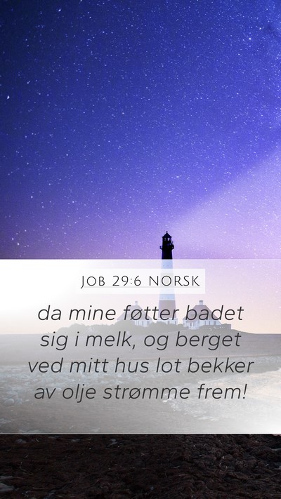 Job 29:6 NORSK Bible Verse Image