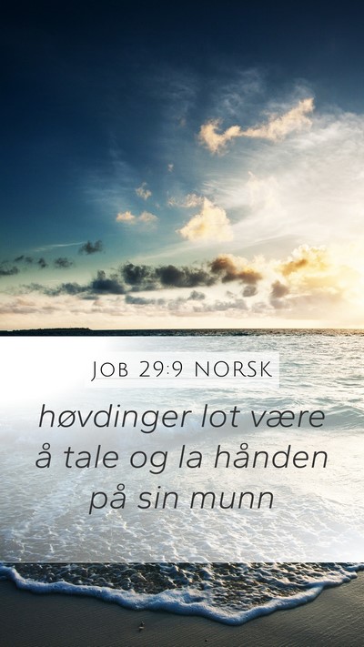 Job 29:9 NORSK Bible Verse Image