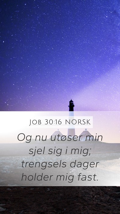 Job 30:16 NORSK Bible Verse Image