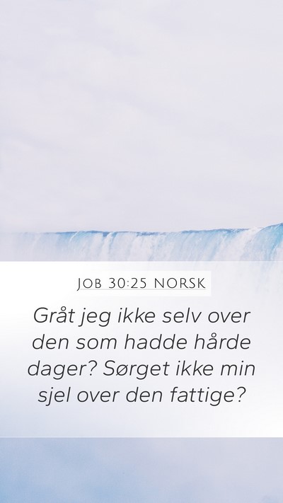 Job 30:25 NORSK Bible Verse Image