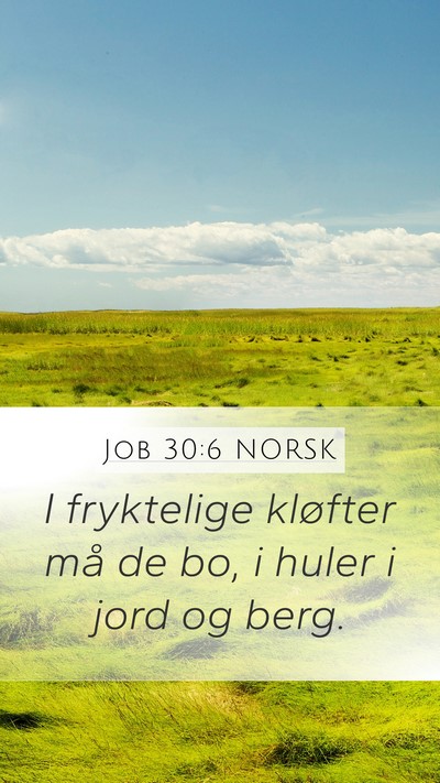 Job 30:6 NORSK Bible Verse Image