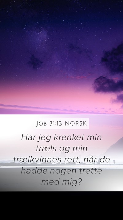 Job 31:13 NORSK Bible Verse Image