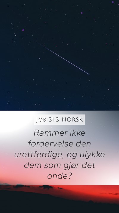 Job 31:3 NORSK Bible Verse Image