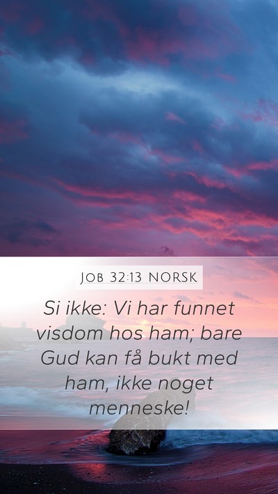 Job 32:13 NORSK Bible Verse Image