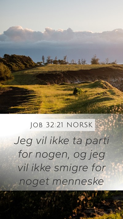 Job 32:21 NORSK Bible Verse Image