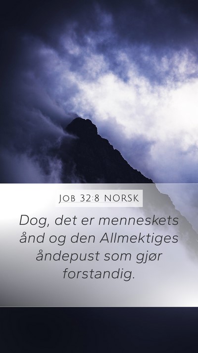 Job 32:8 NORSK Bible Verse Image