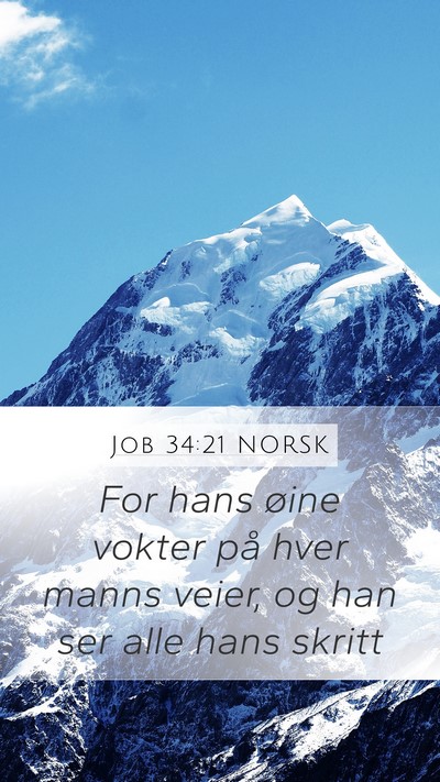 Job 34:21 NORSK Bible Verse Image