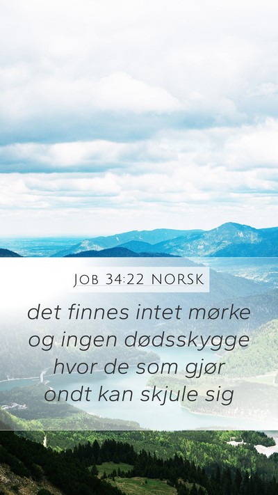 Job 34:22 NORSK Bible Verse Image