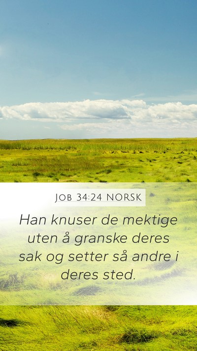 Job 34:24 NORSK Bible Verse Image