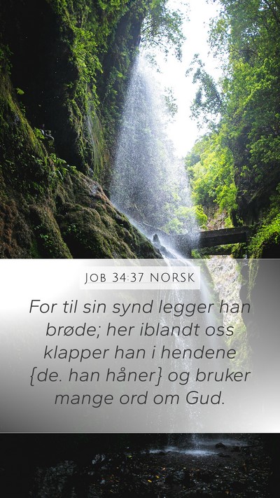 Job 34:37 NORSK Bible Verse Image