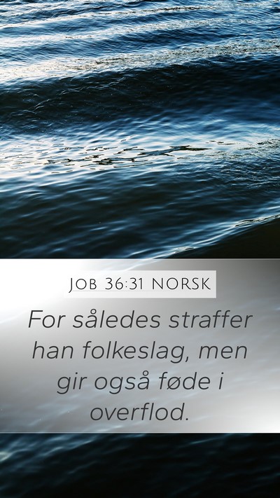 Job 36:31 NORSK Bible Verse Image