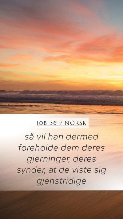 Job 36:9 NORSK Bible Verse Image