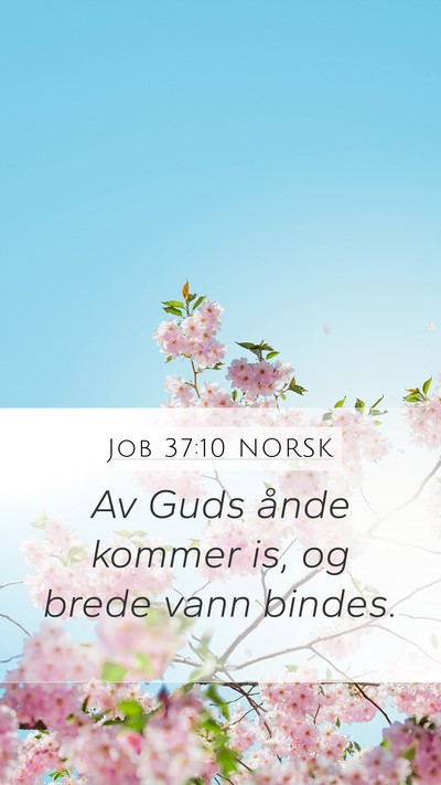 Job 37:10 NORSK Bible Verse Image