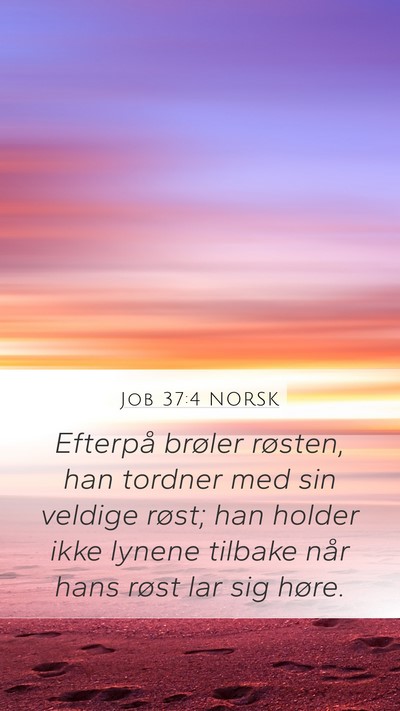 Job 37:4 NORSK Bible Verse Image