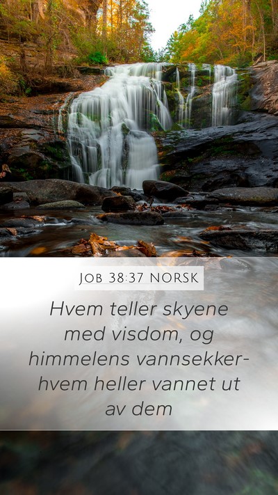 Job 38:37 NORSK Bible Verse Image