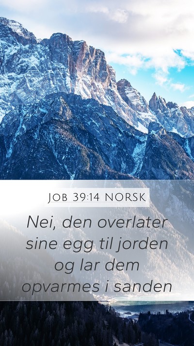 Job 39:14 NORSK Bible Verse Image
