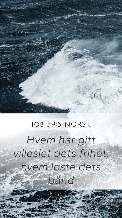 Job 39:5 NORSK Bible Verse Image