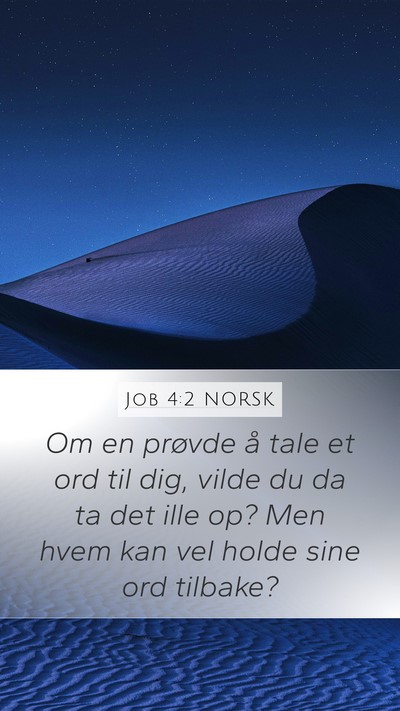 Job 4:2 NORSK Bible Verse Image