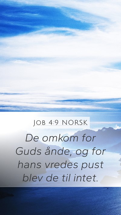 Job 4:9 NORSK Bible Verse Image