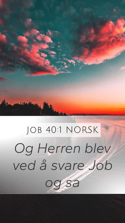 Job 40:1 NORSK Bible Verse Image