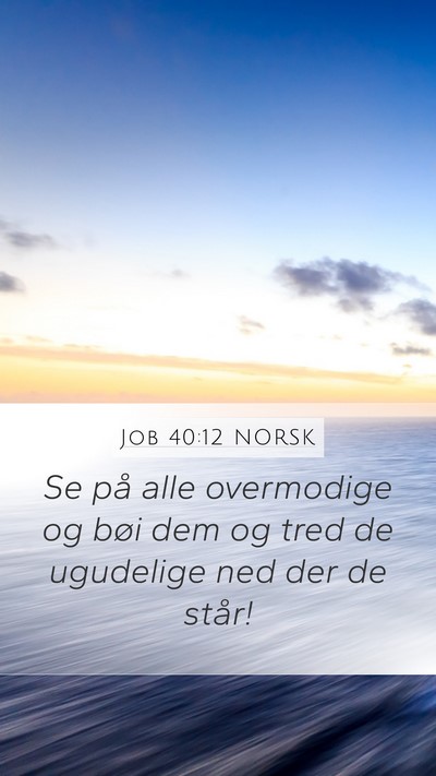 Job 40:12 NORSK Bible Verse Image