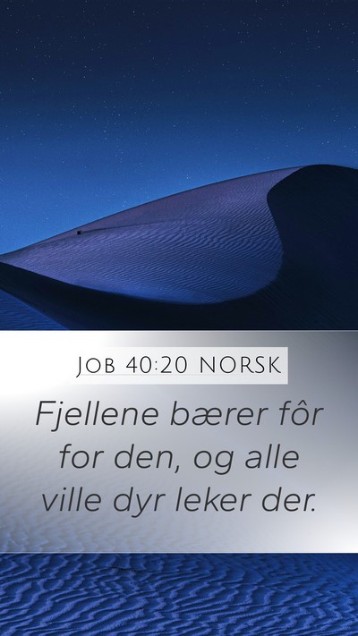 Job 40:20 NORSK Bible Verse Image